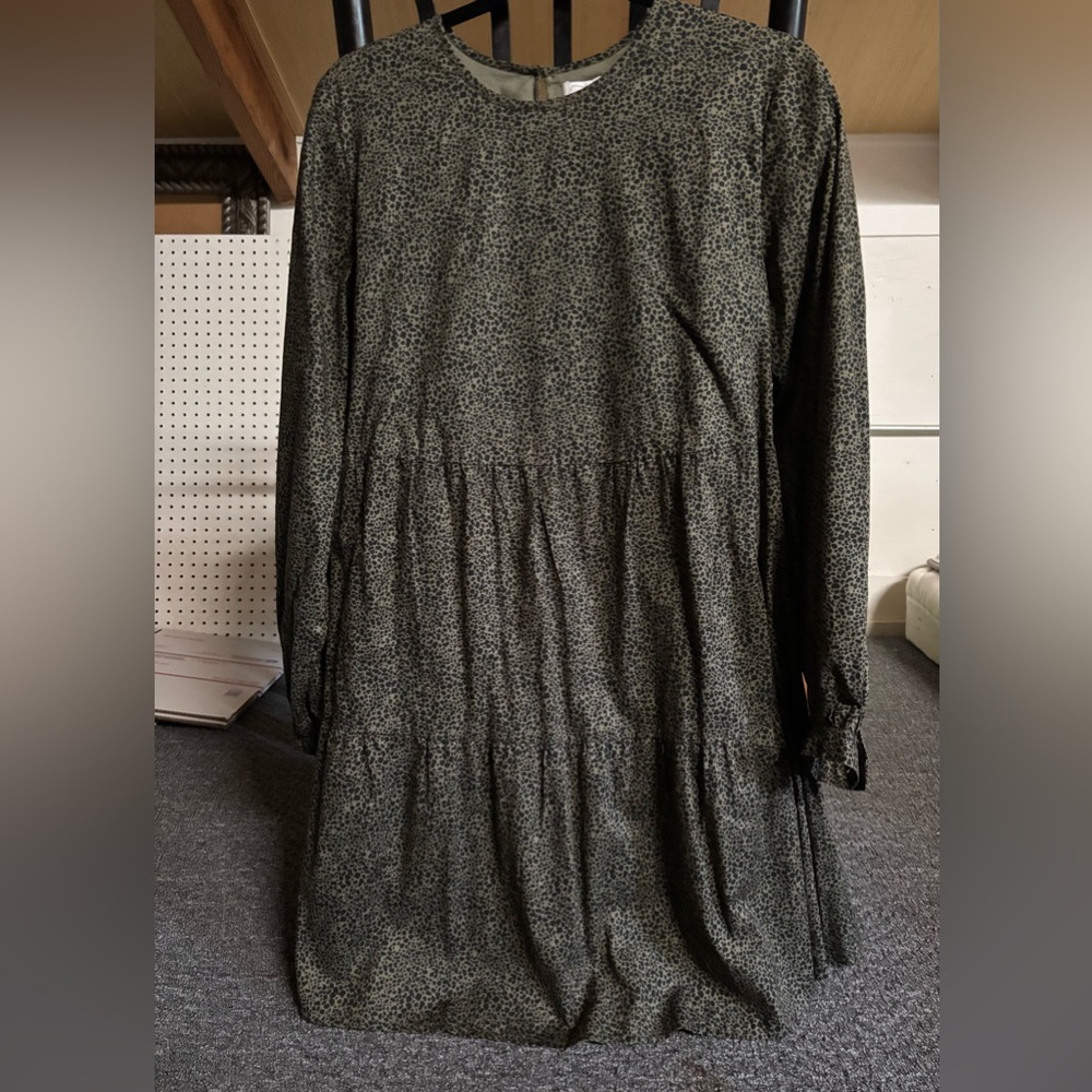 Mudpie Green and Black Patterned Dress.